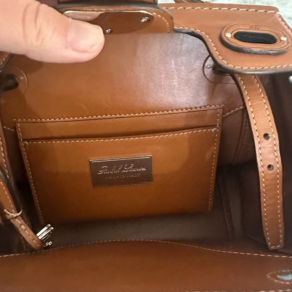 Ralph Lauren MINI SOFT RICKY EMBELLISHED TOP HANDLE BAG IN NAVY MULTI NWT - Picture 9 of 10